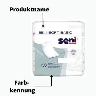 Seni Soft Farbkennung und Produktname